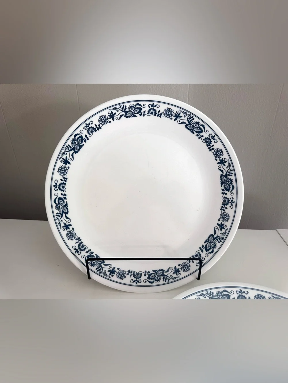 Old Town Blue Corelle 10” Dinner Plates PAIR